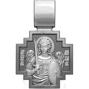 нательная икона святой преподобный аркадий вяземский и новоторжский, серебро 925 проба с родированием (арт. 06.099р)