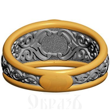 православное кольцо «архангел михаил», серебро 925 пробы с золочением (арт. 07.078)