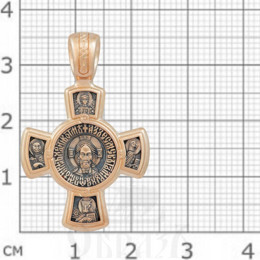 крест «спас. касперовская икона божией матери», золото 585 проба красное (арт. 201.029-1)
